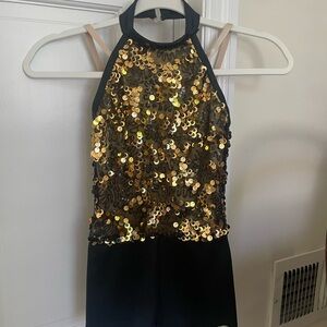 Gold Sequin Children's Leotard & Skirt